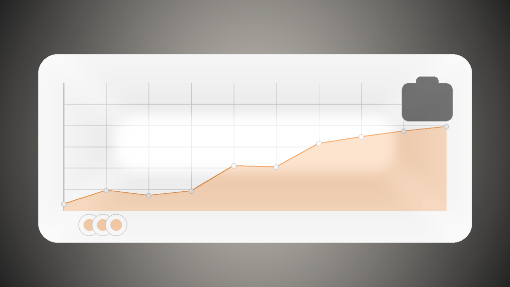 Cashflow and advisory concept with line graph and growth trend